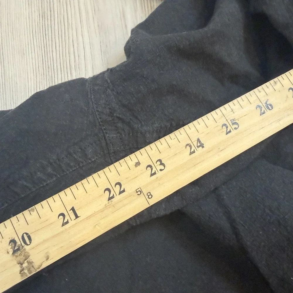 Duluth Trading Size 12 Overeasy Lightweight Hemp Capris Pants Black 60975‎